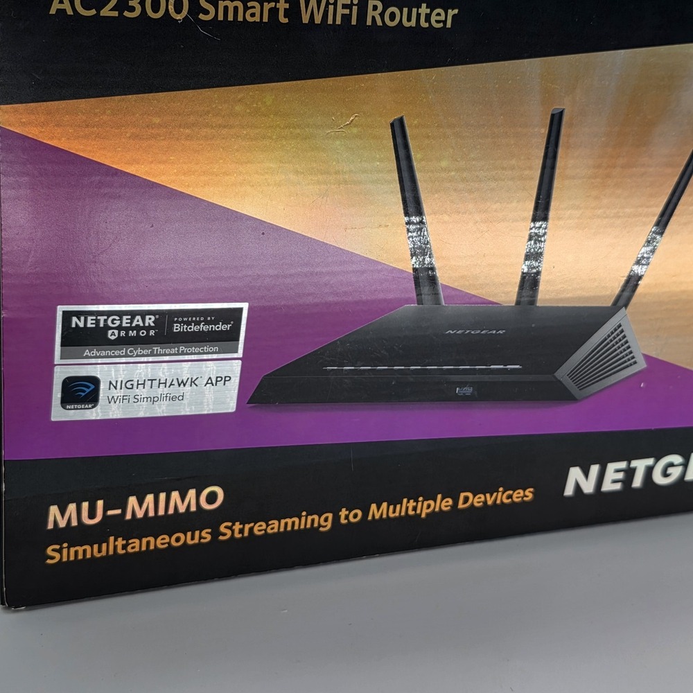 NETGEAR Nighthawk R7000P AC2300 Smart WiFi Router Bundle w/AC Adapter - Free S/H - Picture 9 of 10